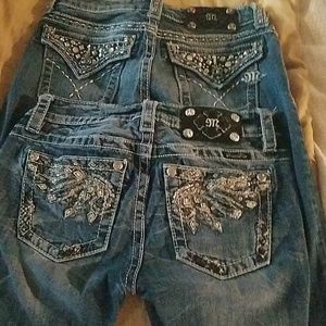 Pairs of Miss Me jeans 2 pairs size 25    80for bo